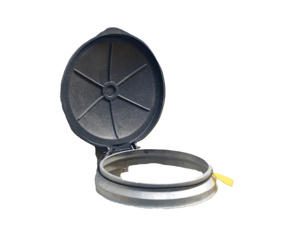 Wall Mounted Sack Holder with Lid Green Circle Direct